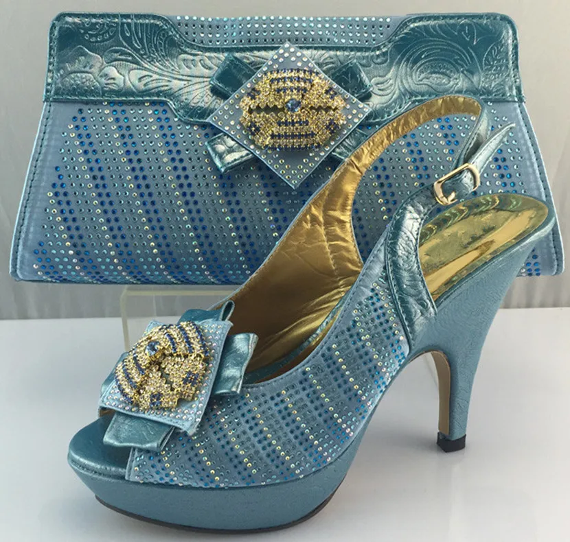 

African Shoe And Matching Bag 2017 Fashion Ladies Matching Shoes And Bags For Party In Women Pumps Heel Shoes ME3307