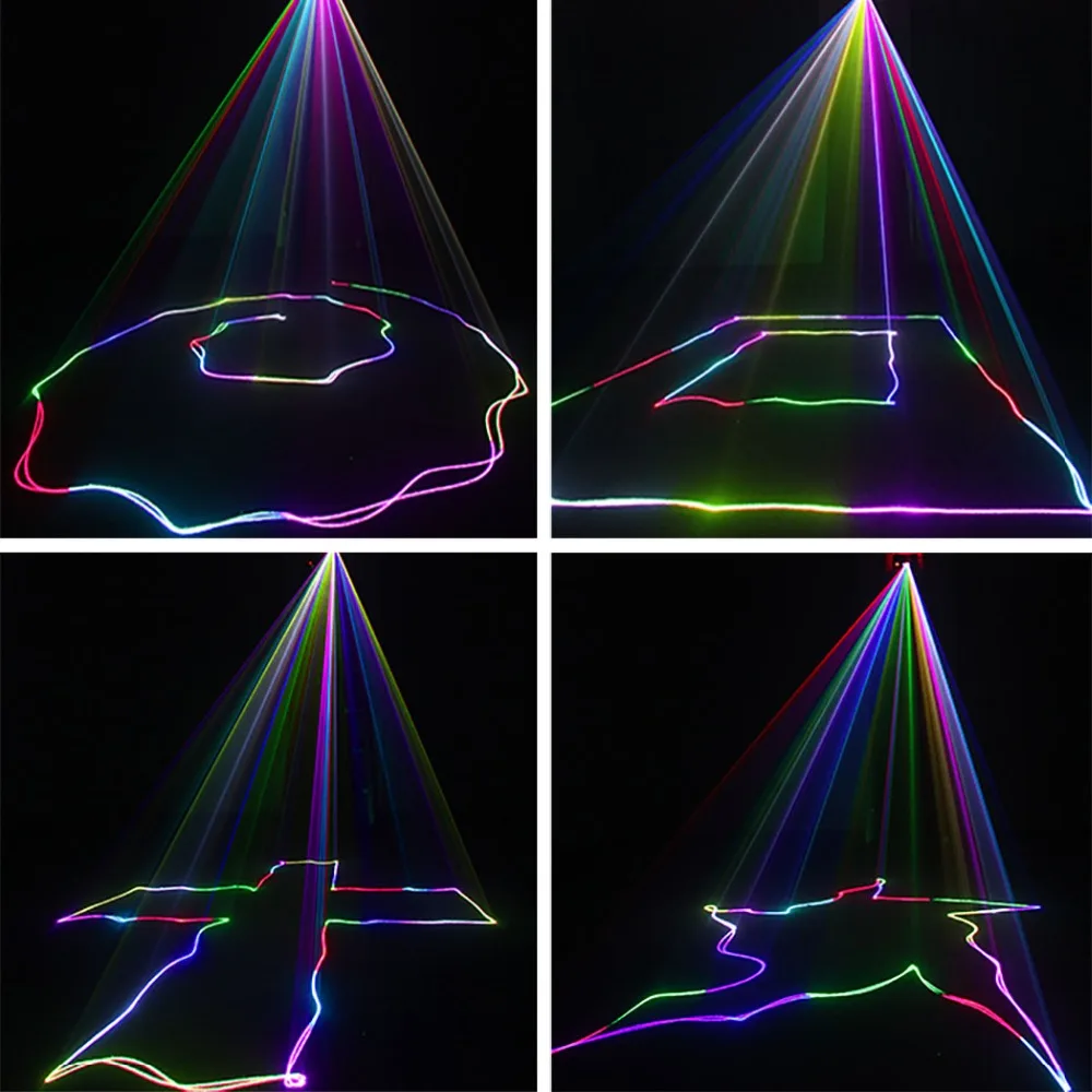 Chims DMX512 Управление этапа лазерный освещения RGB сканер проектор красочные мощный яркий луч света 400 МВт канала вечерние праздничные