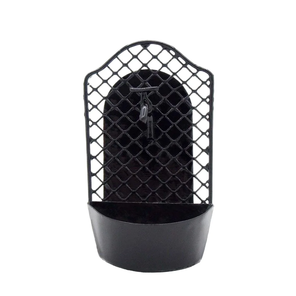 

Odoria 1:12 Miniature Black Metal Wall Mount Plant Trellis with Water Faucet and Sink Dollhouse Fairy Garden Accessories