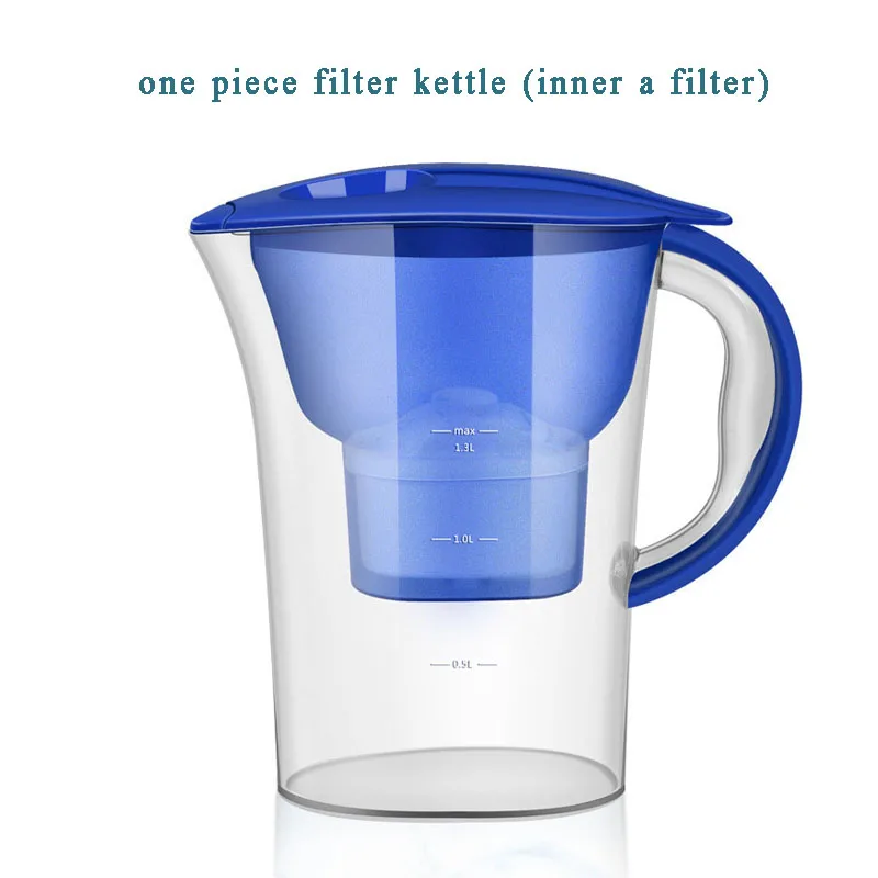 Водопроводный очиститель для воды, кухонный фильтровальный чайник, оборудование для очистки воды 2,5 л, большой объем, фильтры для воды, кувшин для очистки воды - Цвет: Синий