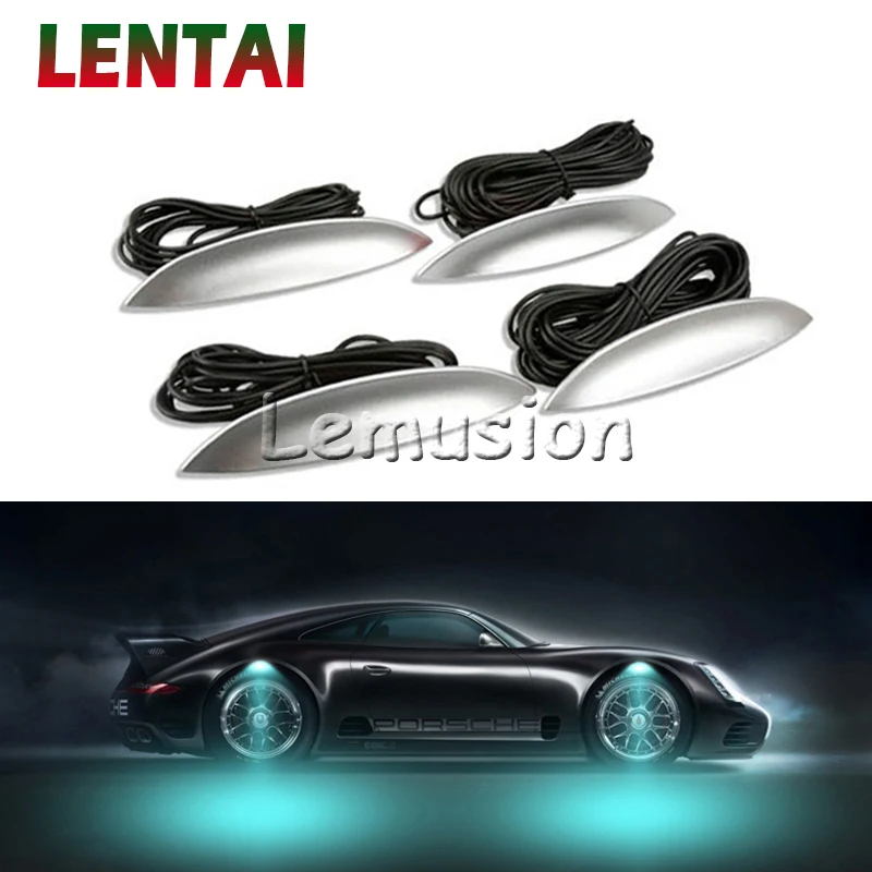 

LENTAI 1Set Car LED Wheel lights atmosphere lamp bulb For Alfa Romeo159 Fiat 500 Citroen Renault Duster Megane 2 Logan Captur