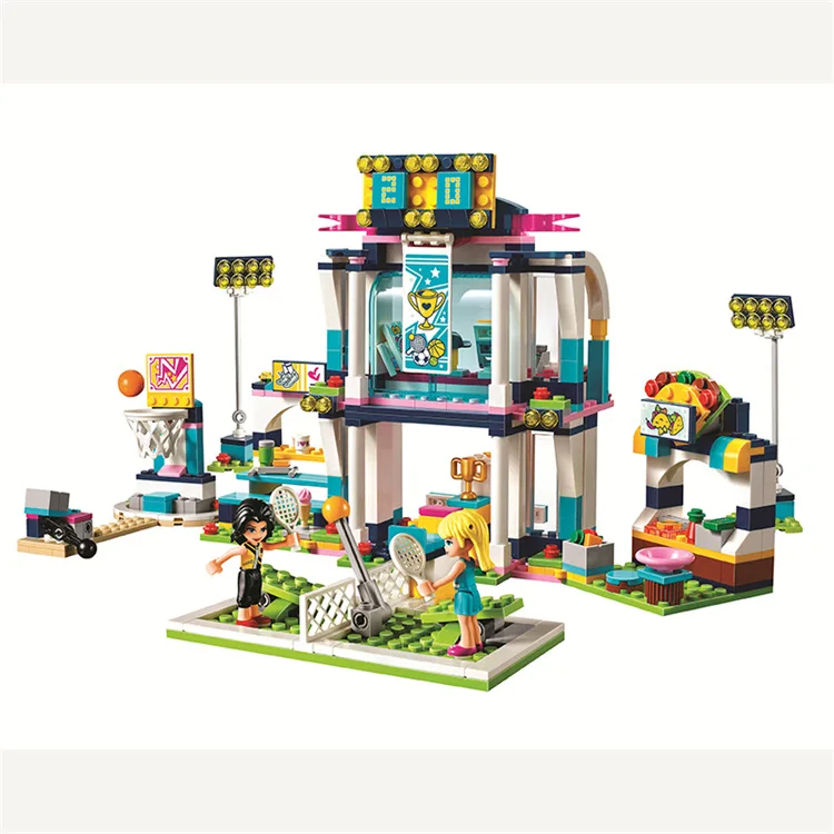 

10857 467pcs Girl Legoed Friends Stephanie's Stadium Gym Building Block Compatible 41338 Bricks Toys for children