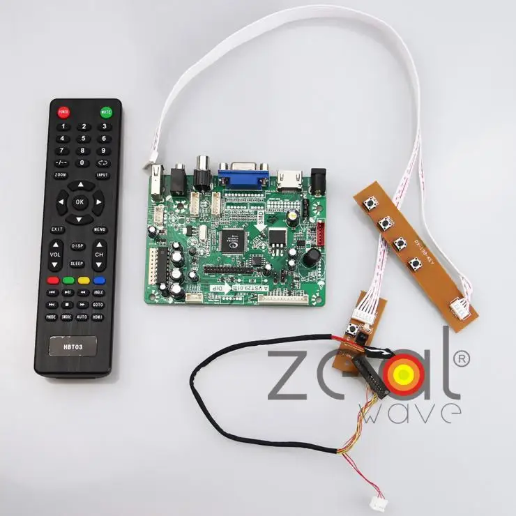 

HDMI VGA CUBS AUDIO USB Controller Board Driver Board For PQ 3QI-01 10.1" Inch TFT 1024 x 600