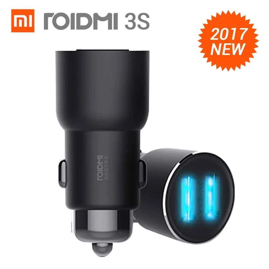 Оригинальный Xiaomi ROIDMI 3S Bluetooth Dual USB 5 В 3.4A автомобильное зарядное устройство умное