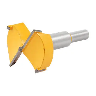 

Yellow Silver Tone Woodworking Drilling Metal Carbide 48mm Dia Hinge Boring Bit