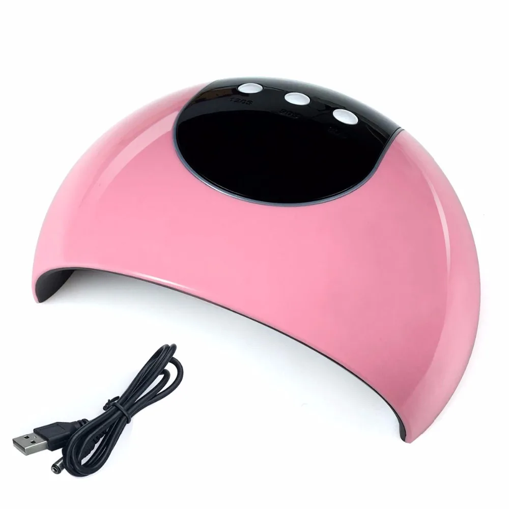 

36W UV LED Nail Lamp 8 LEDs Nail Dryer For All Gels Polish Manicure with 60s/90s/120s button Perfect Thumb Solution USB Charging