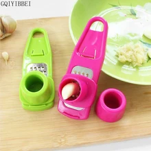 GQIYIBBEI Multifunctional Ginger Garlic Press Grinding Grater Planer Slicer Mini Cutter Kitchen Cooking Tool Utensils