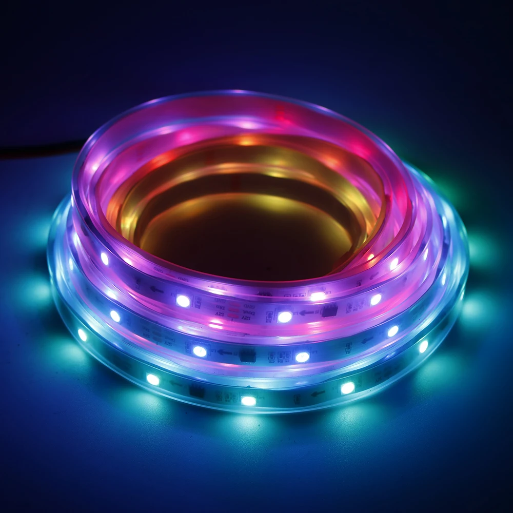Светодиодная лента ws2811 5050 SMD RGB Адресуемая 30 светодиодов/м светодиодные пиксели 1