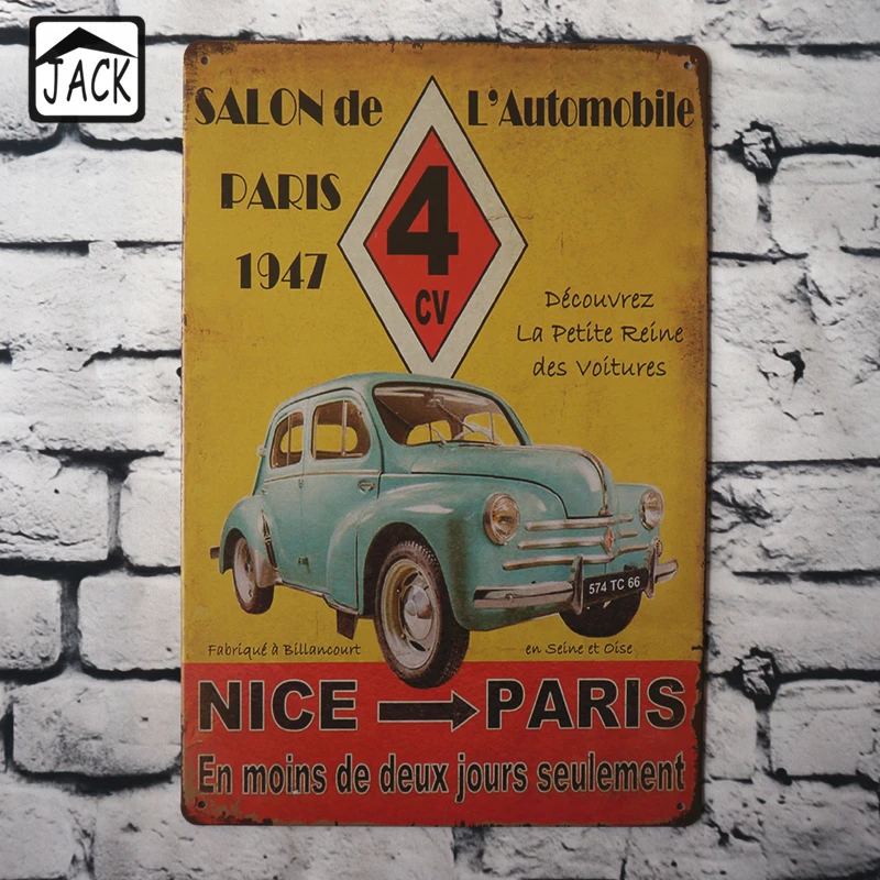 salon de lautomobile advertising 20x30cm vintage tin plate metal tin signs wall decor garage club barn parlor bedroom plaques - Bedroom Wall Plaques salon de lautomobile advertising 20x30cm vintage tin plate metal tin signs wall decor garage club barn parlor bedroom plaques - Bedroom Wall Plaques
