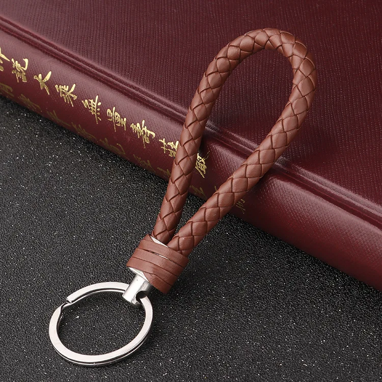Elegant Handmade Leather Rope Keychain