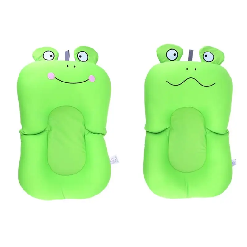 

Frog Design Foldable Baby Bath Tub Baby Bath Seat Antiskid Bathing Net Mat Baby Float Bath Mat Net Bag Pad