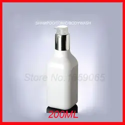 200 мл пластиковые бутылки блестящие, воротник пустой suncreen/шампунь/bodywash давление насоса косметический контейнер многоразового упаковки