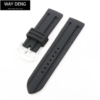 

Way Deng - Men Sports Waterproof Silicone Rubber Watchband 20mm 22mm 24mm 26mm 28mm Wrist Watch Band Strap w/ Pin Buckle - Y004