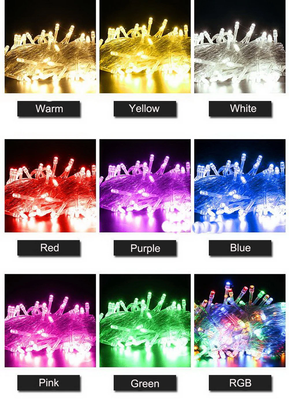 10M 100LED Home Decoration Holiday Light RGB Led Outdoor Party Wedding Christmas Lightings Garden lights 220V EU 110V US Plug 10M 100LED Home Decoration Holiday Light RGB Led Outdoor Party Wedding Christmas Lightings Garden lights 220V EU 110V US Plug