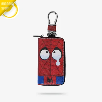 

Spider Man Car Key Case Marvel Avenger Key Ring Universal Design Keychain Cartoon Cute C0053A06