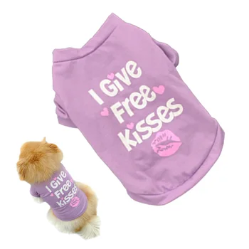 

Letter Design Dog Shirts Summer Pet Clothes for Small Dogs Clothing Vest Cute Puppy Pajamas Spring Pets Cat Apparel 12CY30S2