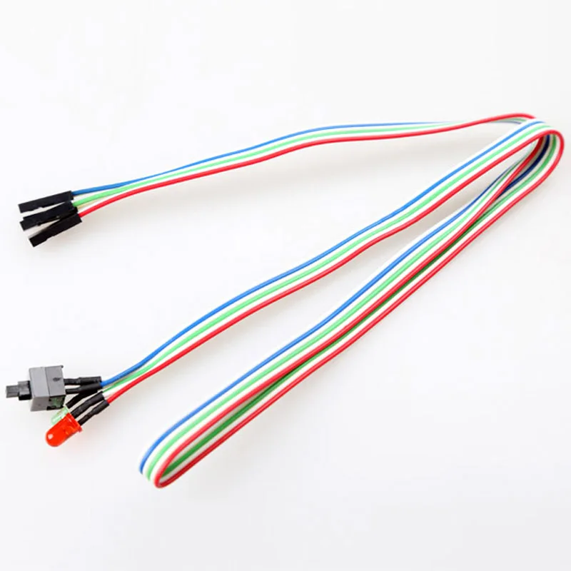 

PC Desktop Case ATX Power on Reset Switch Cable with HDD LED Light ING-SHIPPING