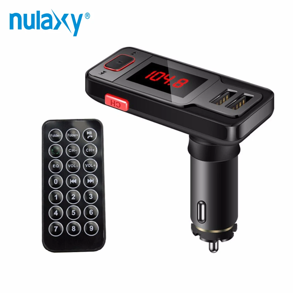 Nulaxy Hands free Car Kit FM Transmitter Bluetooth Car Audio MP3 Player