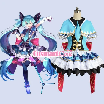 

[Customize]Anime Vocaloid 10th Anniversary Miku Lolita SJ Dress Uniform Halloween cosplay costumes for women New free shipping