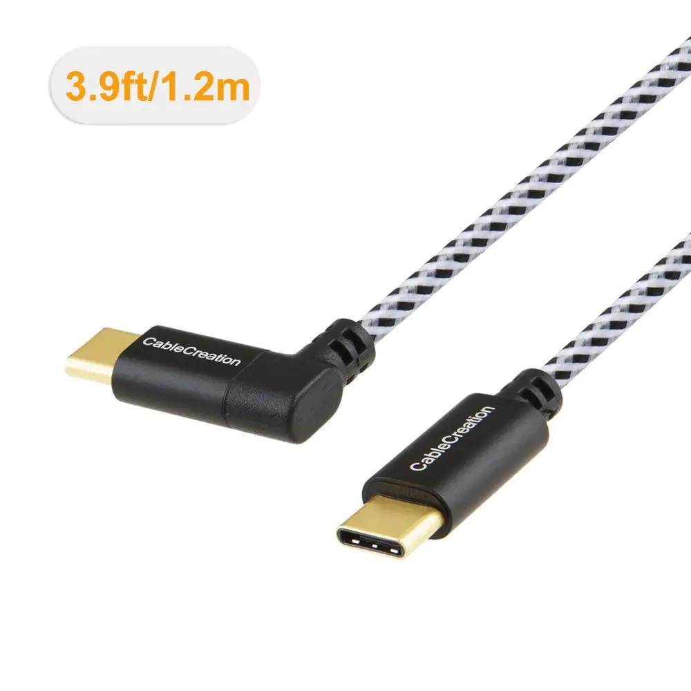 Прямой угол USB C кабель CableCreation 4 фута 90 градусов Type совместимый с MacBook(Pro) Pixel Galaxy S9 +