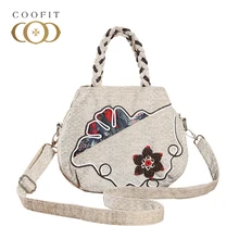 Женская сумка ручной работы в стиле ретро, тканевая сумка через плечо в национальном стиле с цветами, женская сумка-тоут