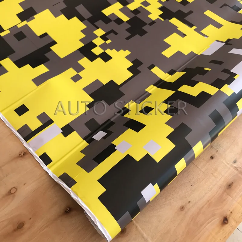 yellow black digital camo wraps 3