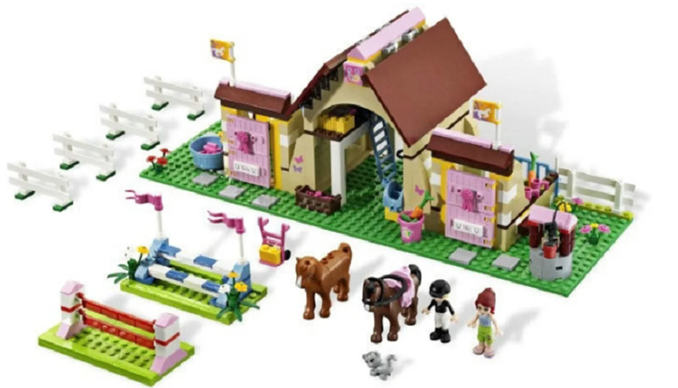 

10163 Heartlake Mia's Farm Stables 400 Pcs Legoing Friends Series Building Blocks Toys For Children with 3189 Legoings