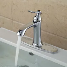Polished Chrome Single Lever Basin Vessel Sink Mixer Taps Deck Mount One Hole with 8 Hole