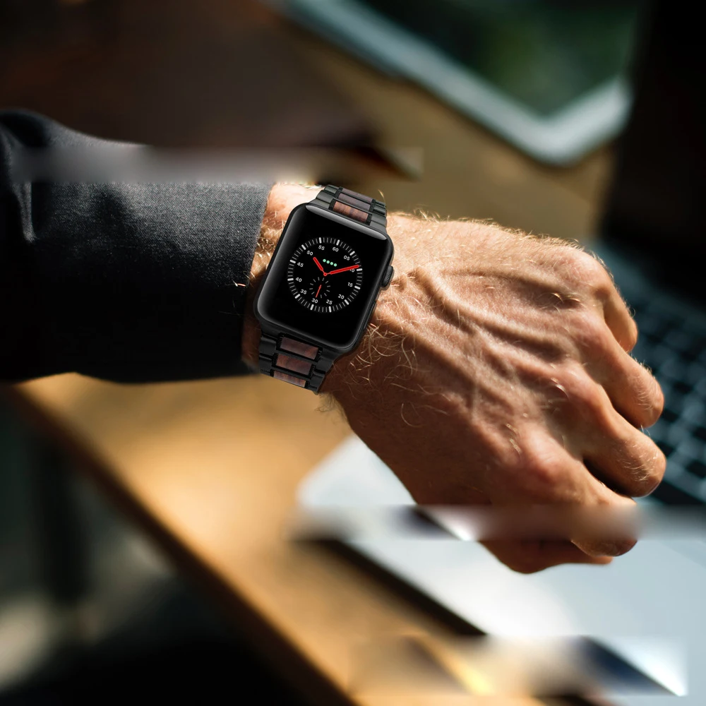 Для наручных часов Apple watch, версии качество древесины бабочка туфли с ремешком и пряжкой из нержавеющей стали ремешок для наручных часов iwatch серии 4/3/2/1, 42 мм, 38 мм, Версия 44 40 деревянные полосы