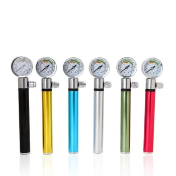 

Mini Portable Aluminum Alloy Bicycle Air Pump With Pressure Gauge Bike Tire Inflator Accessories MTB Road Bike Cycling Pump