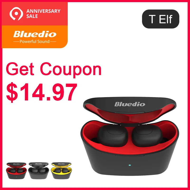 Bluedio T elf mini Air pod Bluetooth 5 0 Sports True Wireless Earphone with charging