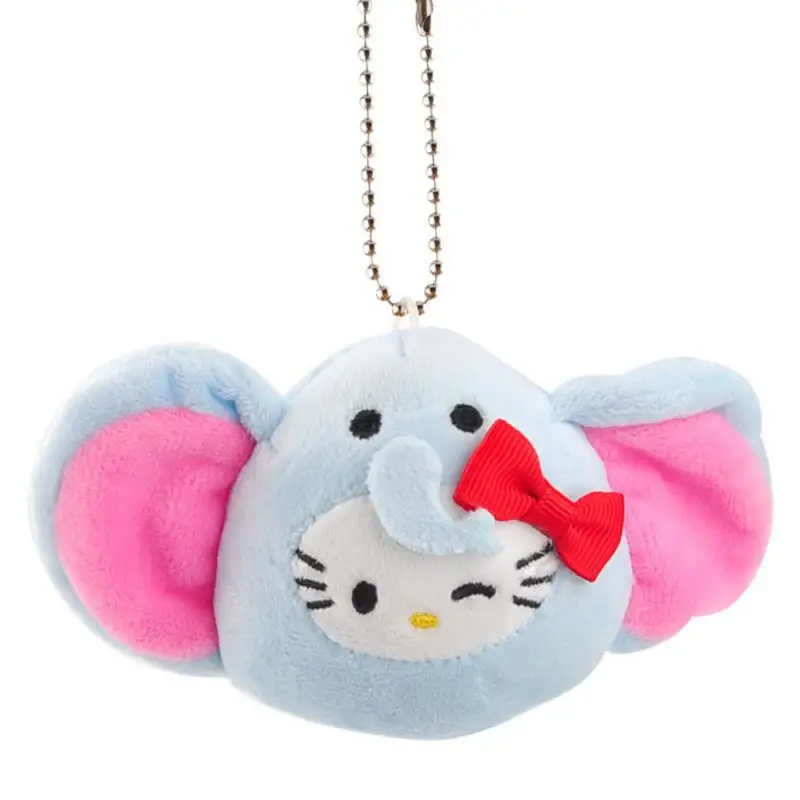 

1 Pc new Lovely Hello Kitty Plush Pendant Elephant KT Stuffed Animal Doll Plush Toy For Girl Birthday Gift
