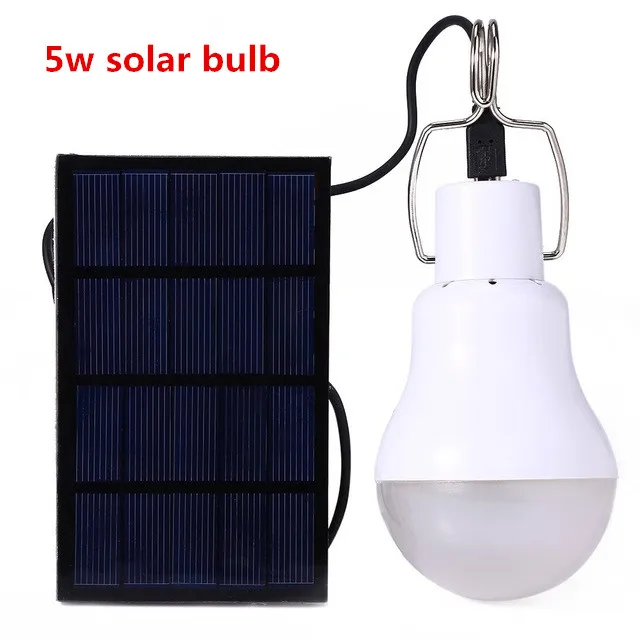 

5w Solar Powered Portable Led Bulb Lamp Solar Energy Lamp led Lighting Solar Panel Camp Nightfair Travel Used 5-6hours