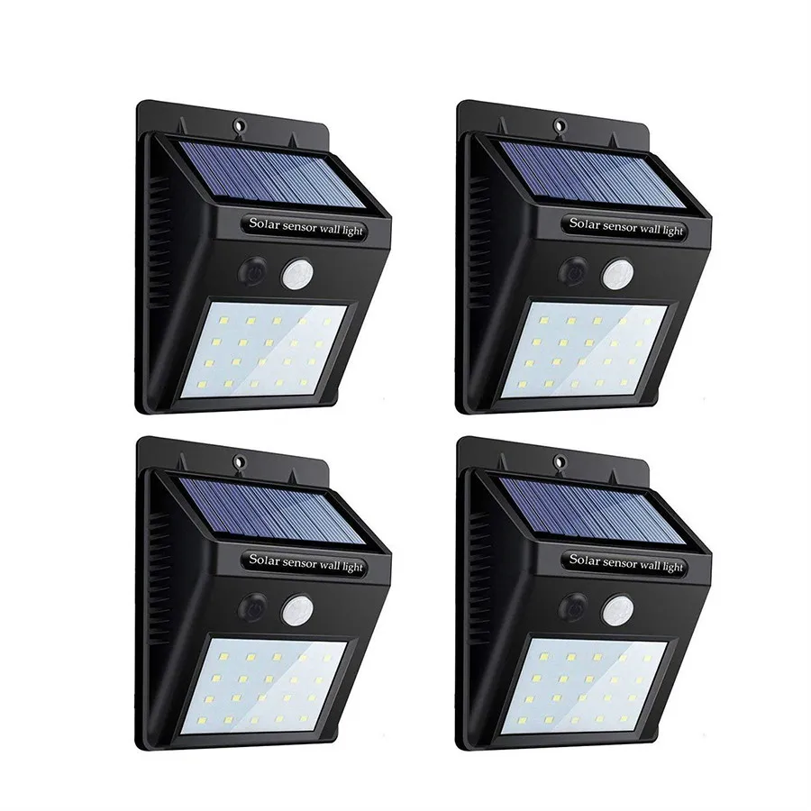 

20 LED Solar Power PIR Motion Sensor Wall Light Waterproof Outdoor Energy Saving Street Yard Path Home Garden Security Lamp