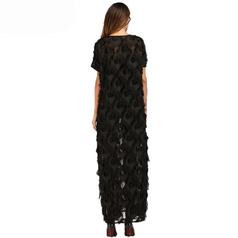 WHZHM Robe Femme мусульманское платье 2018 женское повседневное кружевное летнее с