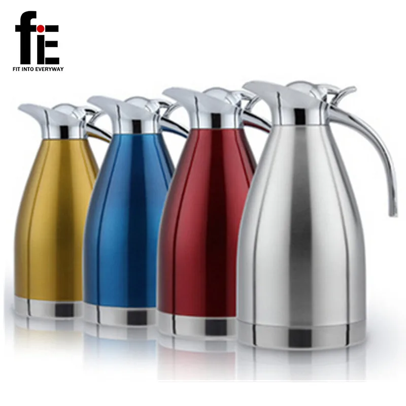 4 Color 1L 1.5L Coffee Vacuum Flasks & Thermoses Mug Stainless Steel