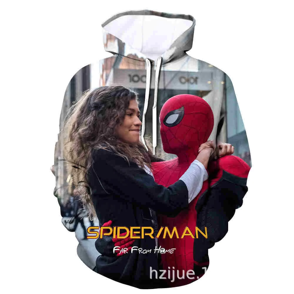 Far from home spiderman Hoodies Men's top Cosplay costume 3D print Tee for men and women couple clothing Halloween coat hoody