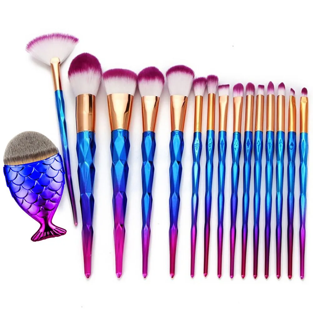 

Make Up Brushes 16PCS Makeup Brushes Kit Professional Foundation Eyebrow Eyeliner Blush Cosmetic Concealer Brushes Tool L48