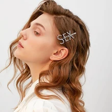 1 шт. новые модные заколки для волос с кристаллами уникальные заколки для волос с буквами блестящие стразы заколки для волос аксессуары для женщин девочек