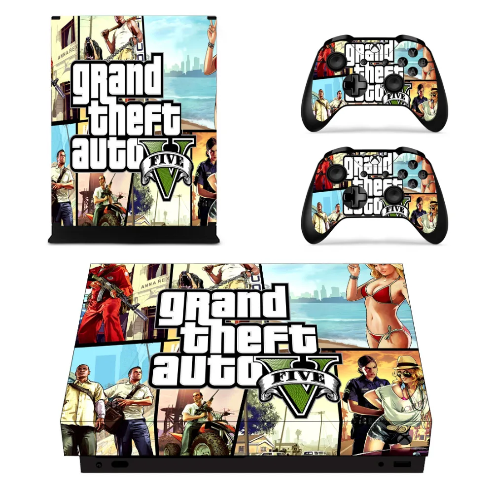 Grand Theft Auto V GTA 5 наклейка для Microsoft Xbox One X консоль и контроллеры скины наклейки
