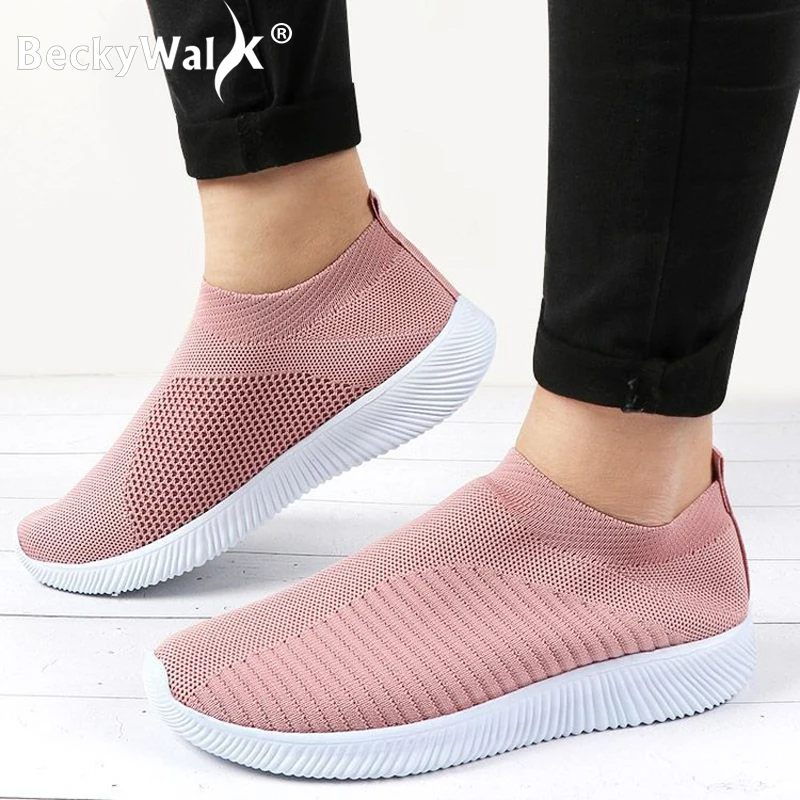 

Women Shoes Plus Size 43 Women Sneakers Slip On Sock Shoes Woman Spring Summer Flats Casual Ladies Shoes Tenis Feminino WSH3310