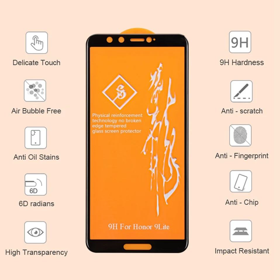 6D Tempered Glass For Huawei Honor 9 Lite 7X Screen Protector Glass For Huawei P20 Pro Mate 10 20 Lite Nova 3 3i 2i Y6 2018 Film (2)