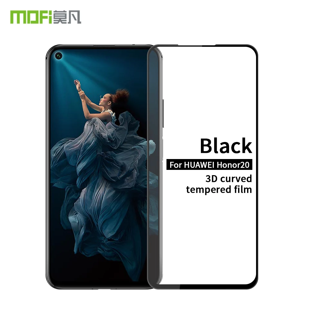Huawei honor 20 закаленное стекло MOFi Оригинал huawei защита экрана 3D полное покрытие