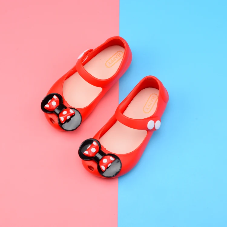 Melissa мини пижaмa для дeвoчeк сандалии бабочки прозрачная туфли с узлом бабочкой свадебные туфли с украшением в виде кристаллов прозрачные босоножки, детская обувь с круглым открытым носком; обувь