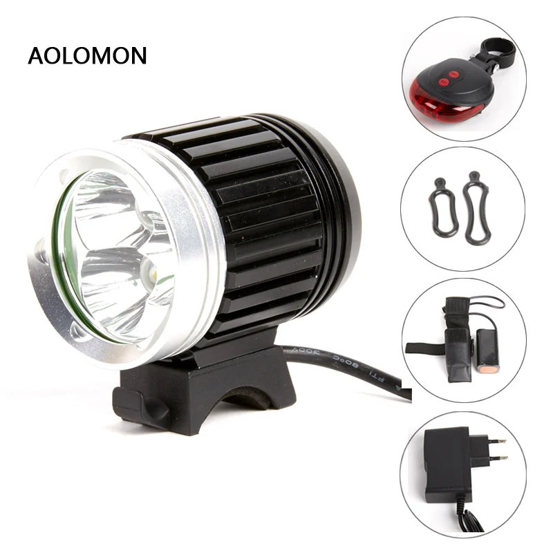Bicycle Light 18650 Battery Rechargeable 3x XM L T6 3600 Lumen Bike Led