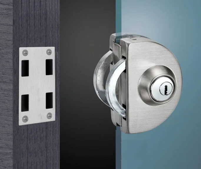 Premintehdw Entry Gate 10 12mm Glass Swing Push Door Lock Locks With