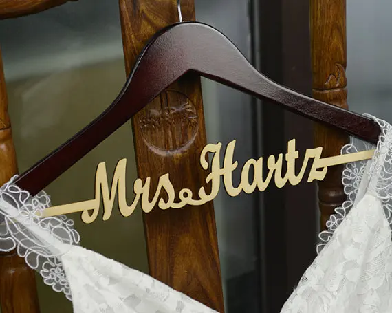 Personalized Rustic Wedding Hanger Bride Bridesmaid Wood Name Personalized Rustic Wedding Hanger Bride Bridesmaid Wood Name Dress Bridal Shower Gift In Hangers Racks From Home Garden On