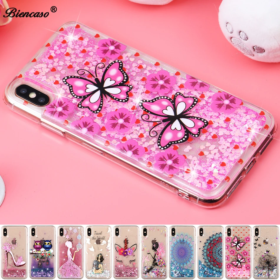 

Luxury Dynamic Bling Marble Phone Case For iPhone X XS Max XR Soft TPU Cover For iPhone 7 8 6 6s Plus 5 5s SE Glitter Case A18