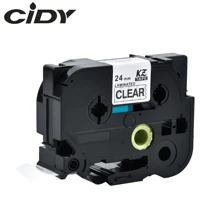 CIDY Tze 151 Tz151 черный на прозрачной ламинированной совместимой P touch 24 мм tze-151 tz-151 tze151 этикетка Кассетный картридж