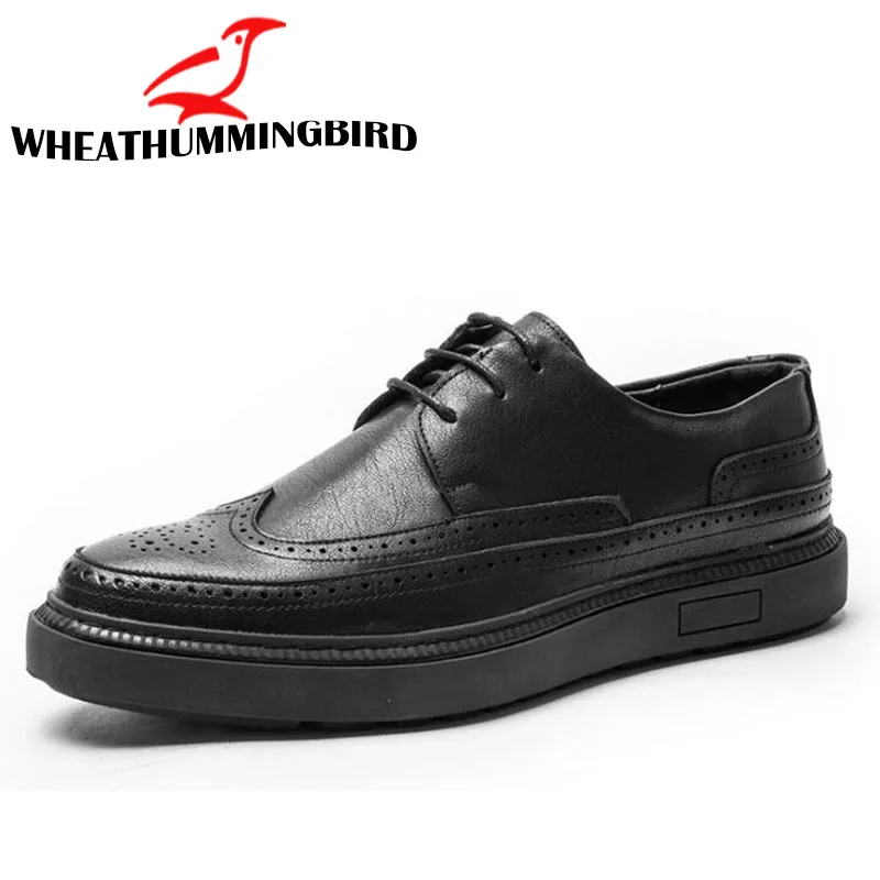 Luxury Brand Men's Oxfords Men Leather Dress Shoes Formal Wedding Party Shoes For Men Retro Brogue Business Shoes A21-40